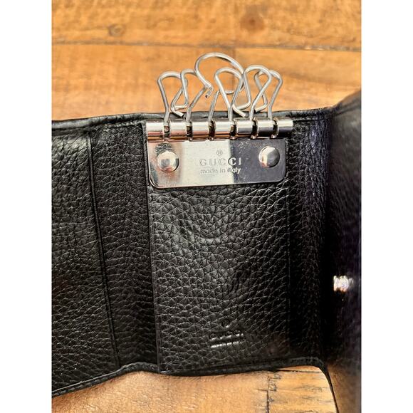 Authentic Gucci Key Case Color Black Soho Interlocking GG With COA - Picture 7 of 11